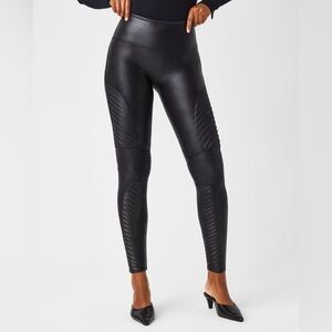 SPANX Black Faux Leather Leggings
